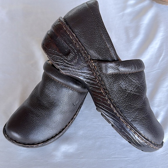 Bolo by Born Andria Professional Clogs Chocolate Brown Leather Boho Comfort Sz10 - Picture 12 of 12